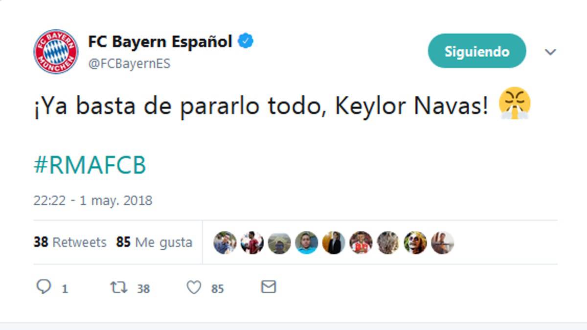 دلخوری صفحه توئیتر بایرن از ناواس!