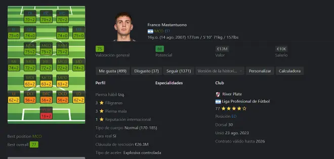 مسیر فوتبال ماستانتوئونو شبیه “کریر مود” در EA Sports 2025
